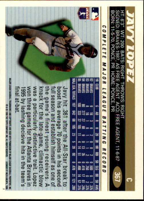 B1937- 1996 Topps Baseball Cards 251-440 +Inserts -You Pick- 10+ FREE US SHIP - Picture 235 of 417