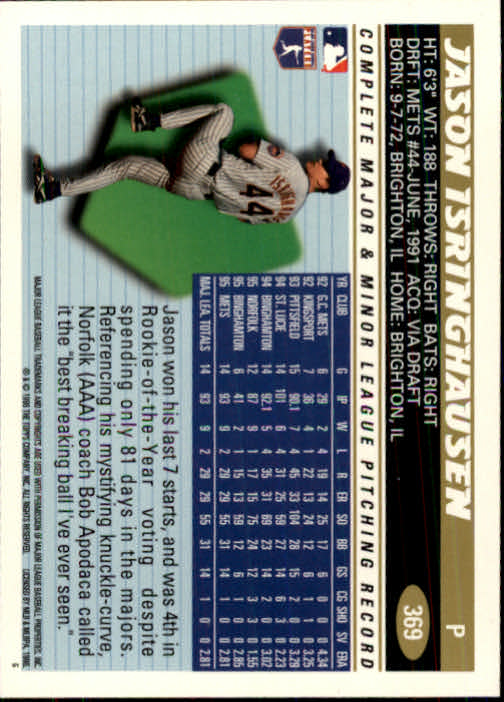 B1937- 1996 Topps Baseball Cards 251-440 +Inserts -You Pick- 10+ FREE US SHIP - Picture 239 of 417