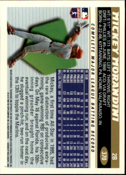 B1937- 1996 Topps Baseball Cards 251-440 +Inserts -You Pick- 10+ FREE US SHIP - Picture 241 of 417