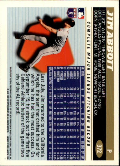 B1937- 1996 Topps Baseball Cards 251-440 +Inserts -You Pick- 10+ FREE US SHIP - Picture 245 of 417