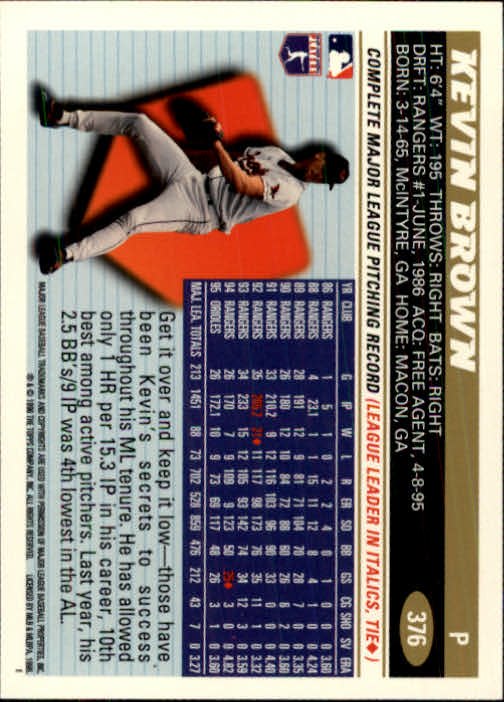 B1937- 1996 Topps Baseball Cards 251-440 +Inserts -You Pick- 10+ FREE US SHIP - Picture 253 of 417