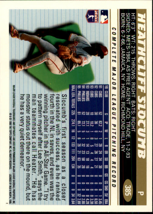 B1937- 1996 Topps Baseball Cards 251-440 +Inserts -You Pick- 10+ FREE US SHIP - Picture 271 of 417