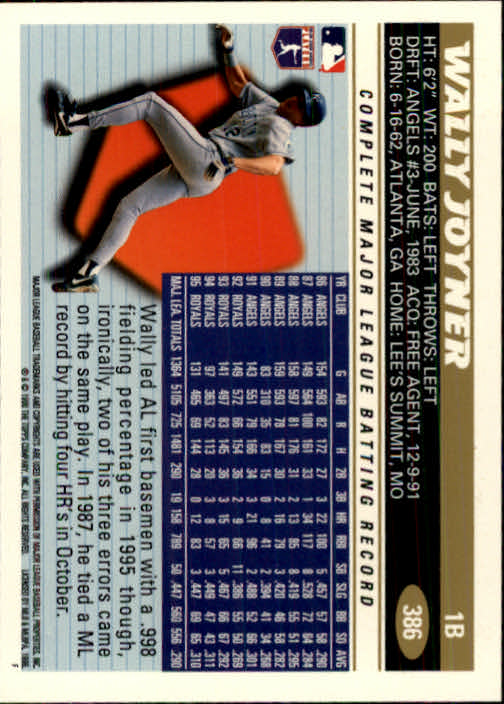 B1937- 1996 Topps Baseball Cards 251-440 +Inserts -You Pick- 10+ FREE US SHIP - Picture 273 of 417