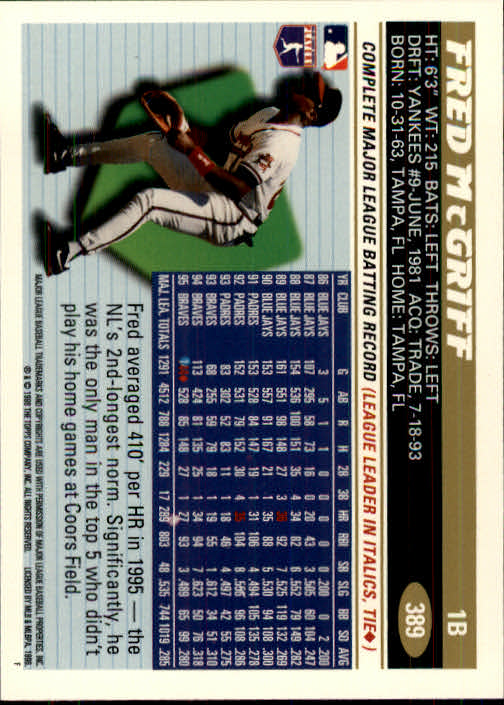 B1937- 1996 Topps Baseball Cards 251-440 +Inserts -You Pick- 10+ FREE US SHIP - Picture 279 of 417