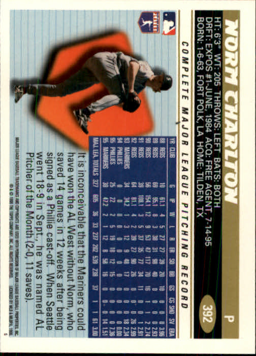 B1937- 1996 Topps Baseball Cards 251-440 +Inserts -You Pick- 10+ FREE US SHIP - Picture 285 of 417