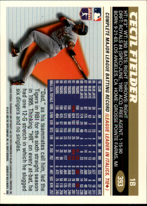 B1937- 1996 Topps Baseball Cards 251-440 +Inserts -You Pick- 10+ FREE US SHIP - Picture 287 of 417