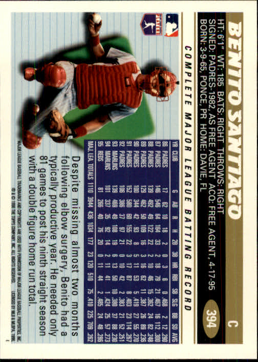 B1937- 1996 Topps Baseball Cards 251-440 +Inserts -You Pick- 10+ FREE US SHIP - Picture 289 of 417