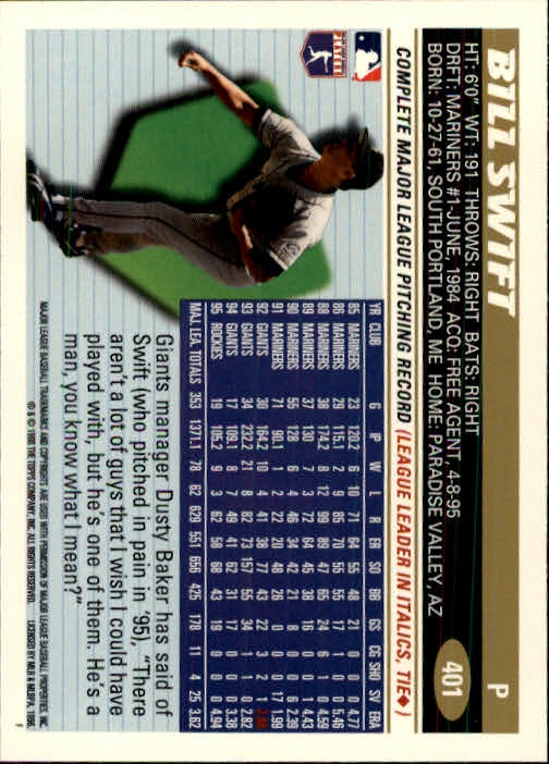 B1937- 1996 Topps Baseball Cards 251-440 +Inserts -You Pick- 10+ FREE US SHIP - Picture 303 of 417