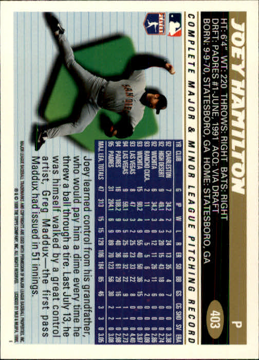 B1937- 1996 Topps Baseball Cards 251-440 +Inserts -You Pick- 10+ FREE US SHIP - Picture 307 of 417