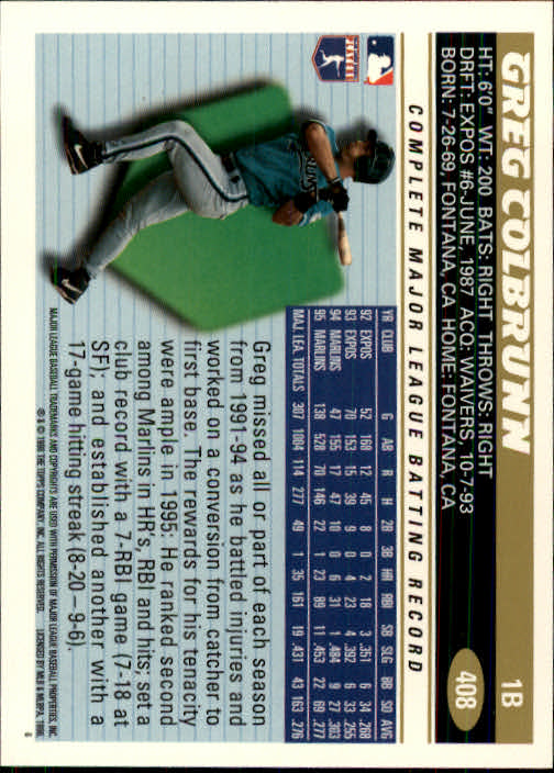 B1937- 1996 Topps Baseball Cards 251-440 +Inserts -You Pick- 10+ FREE US SHIP - Picture 317 of 417