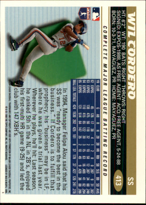B1937- 1996 Topps Baseball Cards 251-440 +Inserts -You Pick- 10+ FREE US SHIP - Picture 327 of 417