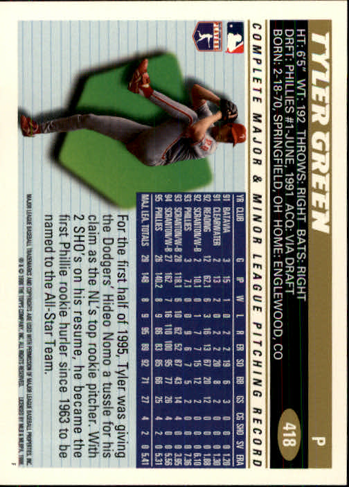 B1937- 1996 Topps Baseball Cards 251-440 +Inserts -You Pick- 10+ FREE US SHIP - Picture 337 of 417