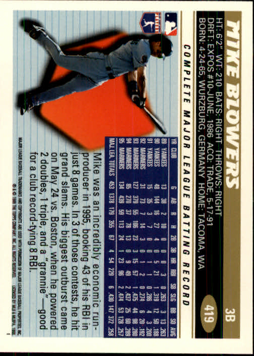 B1937- 1996 Topps Baseball Cards 251-440 +Inserts -You Pick- 10+ FREE US SHIP - Picture 339 of 417