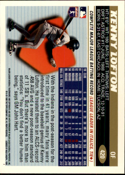 B1937- 1996 Topps Baseball Cards 251-440 +Inserts -You Pick- 10+ FREE US SHIP - Picture 341 of 417