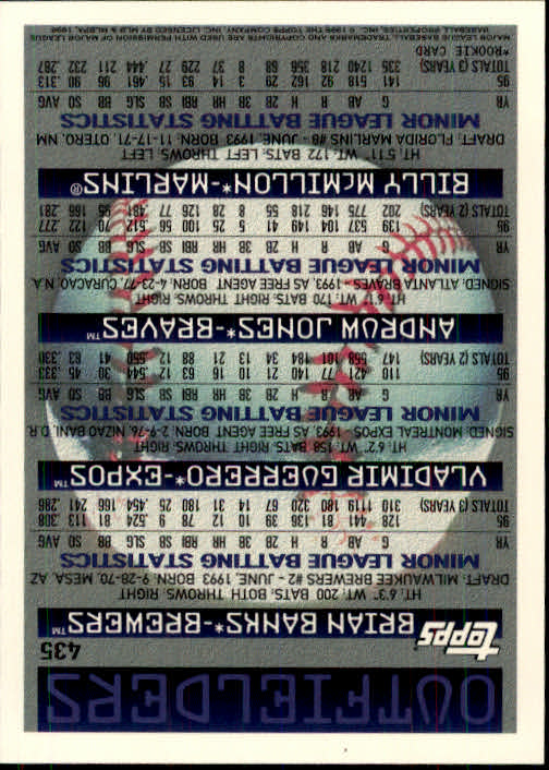 B1937- 1996 Topps Baseball Cards 251-440 +Inserts -You Pick- 10+ FREE US SHIP - Picture 371 of 417
