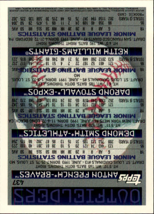 B1937- 1996 Topps Baseball Cards 251-440 +Inserts -You Pick- 10+ FREE US SHIP - Picture 375 of 417