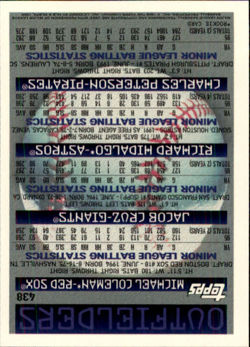 B1937- 1996 Topps Baseball Cards 251-440 +Inserts -You Pick- 10+ FREE US SHIP - Picture 377 of 417