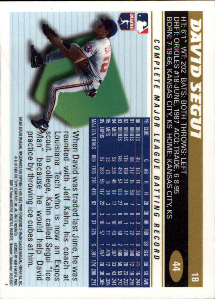 A7705- 1996 Topps Chrome Baseball Card #s 1-165 -You Pick- 15+ FREE US SHIP