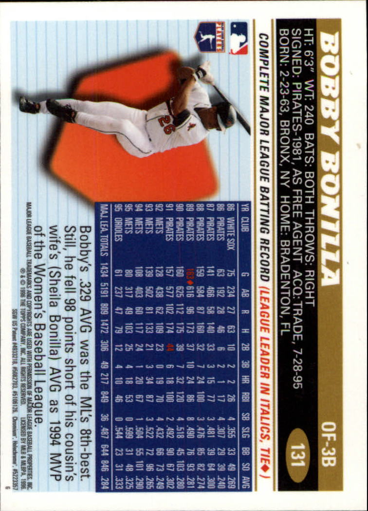 A7705- 1996 Topps Chrome Baseball Card #s 1-165 -You Pick- 15+ FREE US SHIP