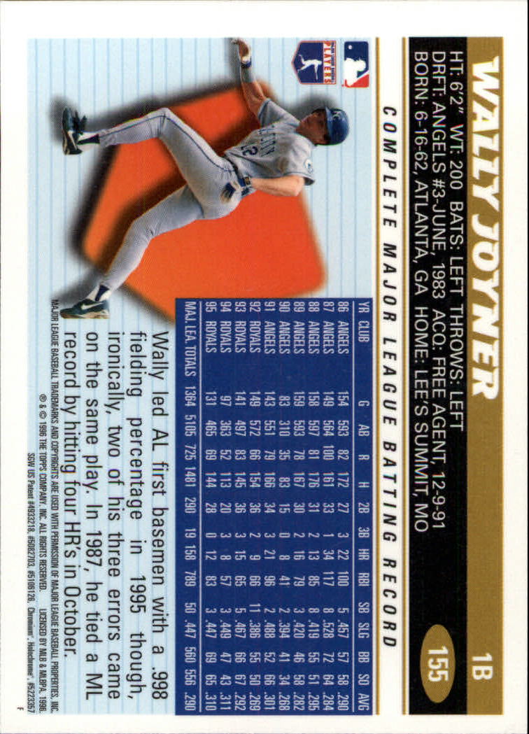 A7705- 1996 Topps Chrome Baseball Card #s 1-165 -You Pick- 15+ FREE US SHIP