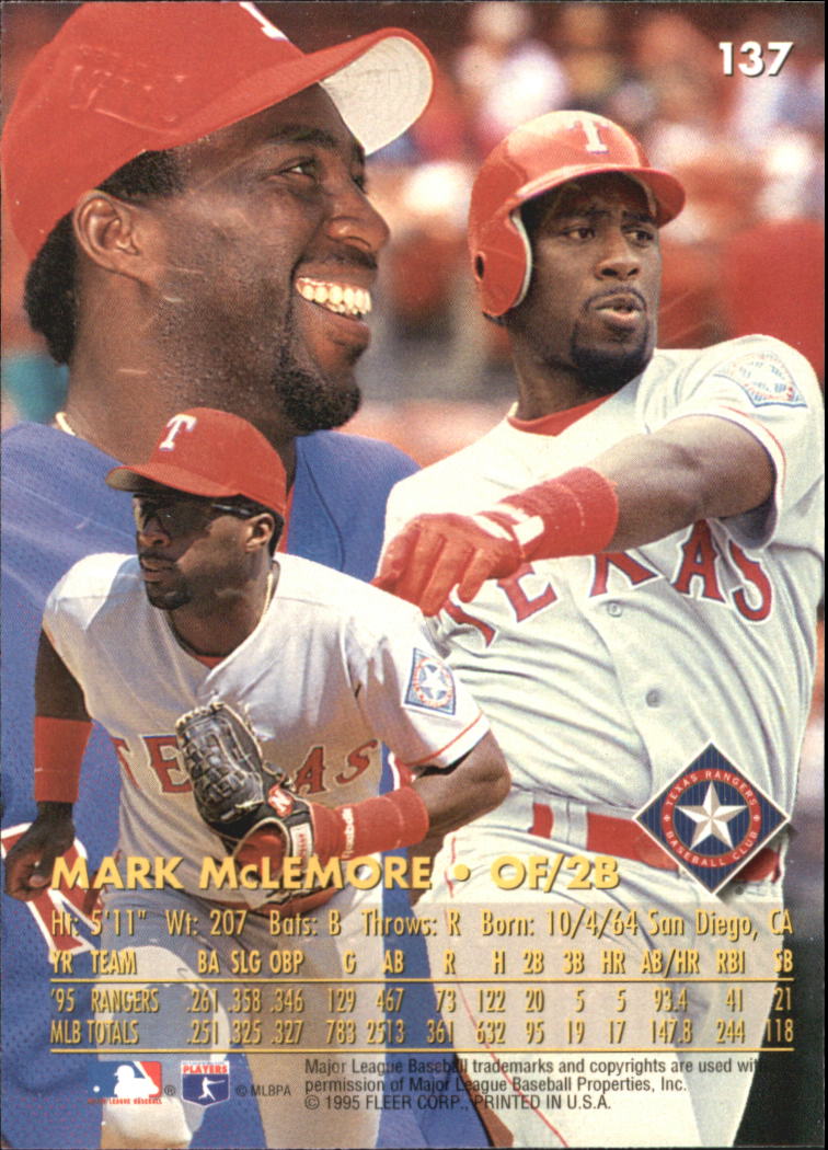 1996 Ultra (Fleer) Baseball "Gold Medallion" Parallel Cards - Picture 93 of 347