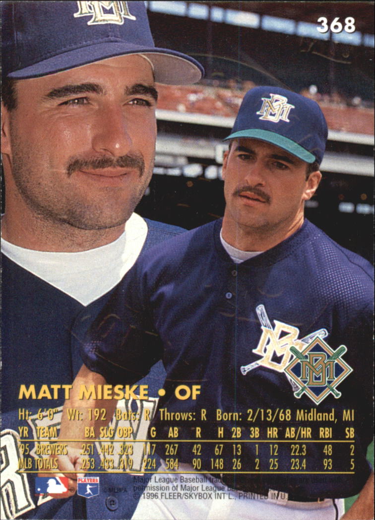 1996 Ultra (Fleer) Baseball "Gold Medallion" Parallel Cards - Picture 237 of 347