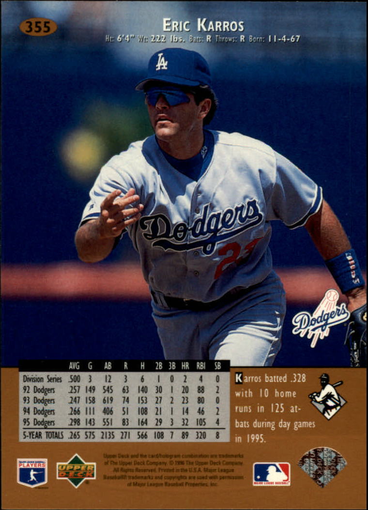 1996 Upper Deck Baseball Card Pick 251-499 - Picture 209 of 465
