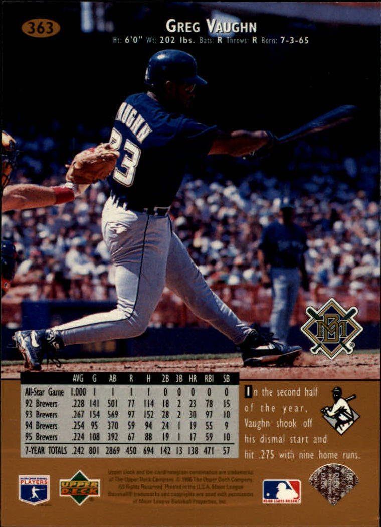 1996 Upper Deck Baseball Card Pick 251-499 - Picture 225 of 465
