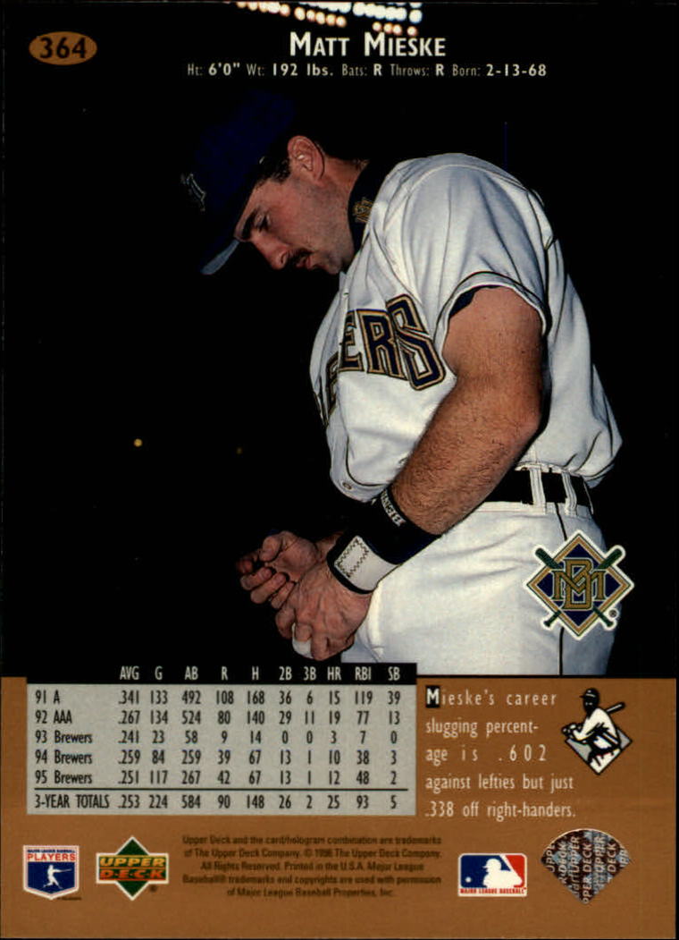 1996 Upper Deck Baseball Card Pick 251-499 - Picture 227 of 465