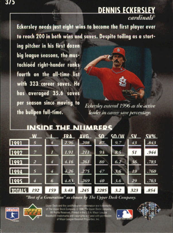 1996 Upper Deck Baseball Card Pick 251-499 - Picture 249 of 465