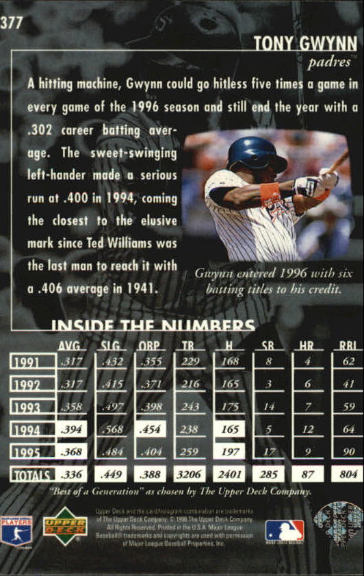1996 Upper Deck Baseball Card Pick 251-499 - Picture 253 of 465