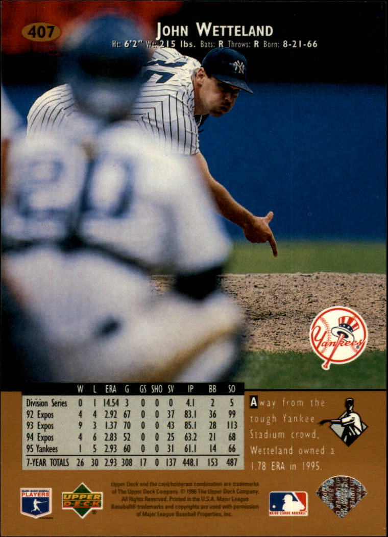 1996 Upper Deck Baseball Card Pick 251-499 - Picture 311 of 465