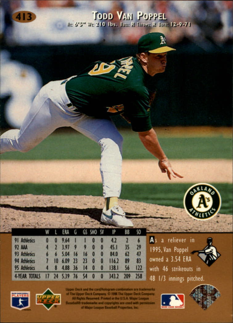 1996 Upper Deck Baseball Card Pick 251-499 - Picture 323 of 465