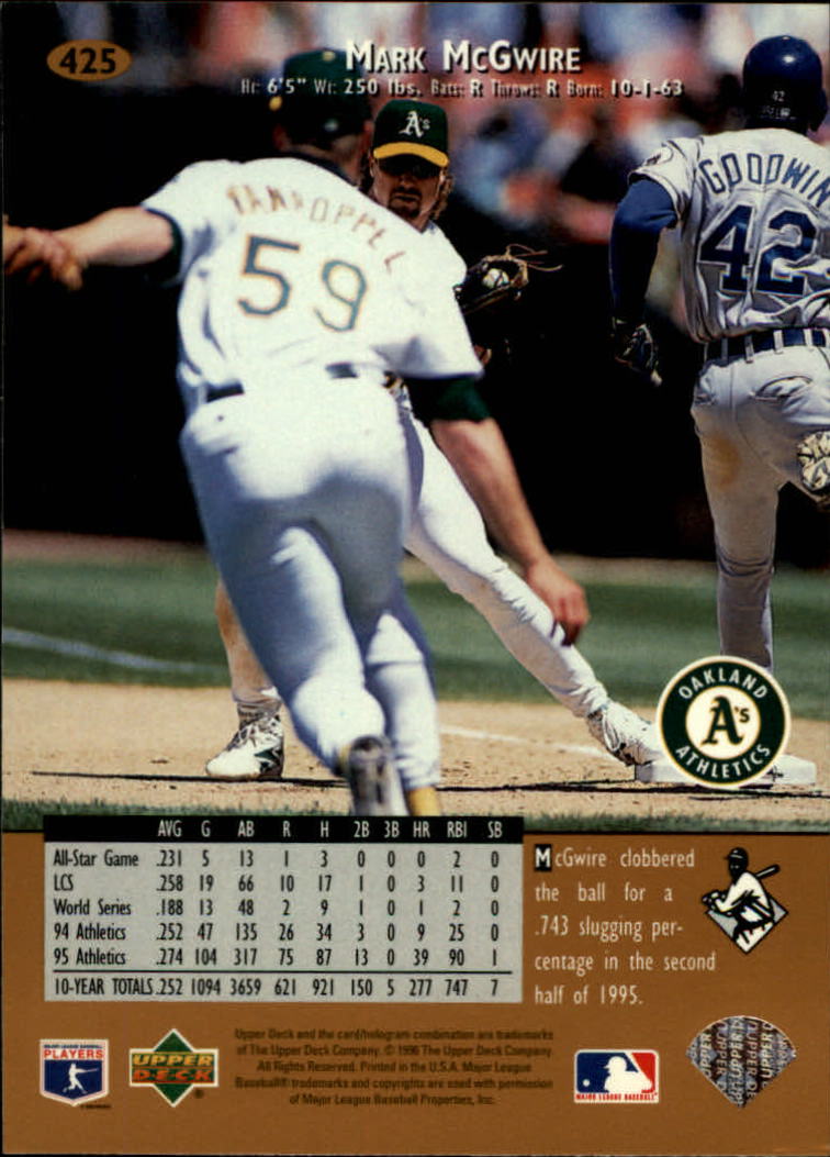 1996 Upper Deck Baseball Card Pick 251-499 - Picture 347 of 465