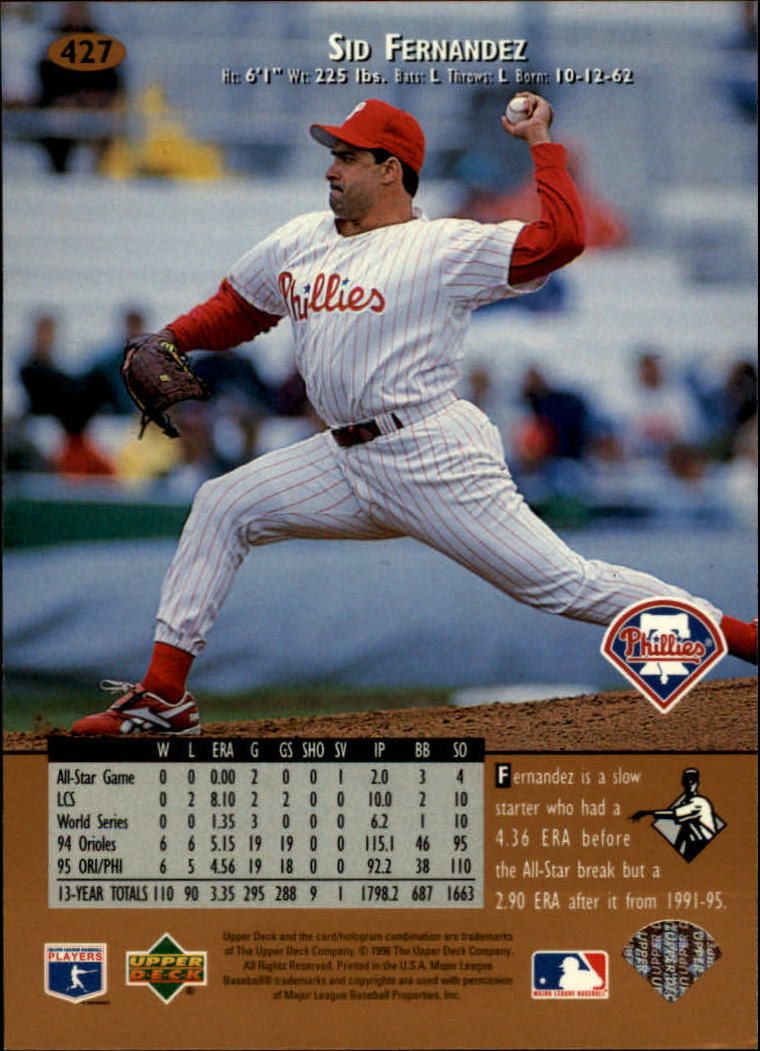 1996 Upper Deck Baseball Card Pick 251-499 - Picture 351 of 465