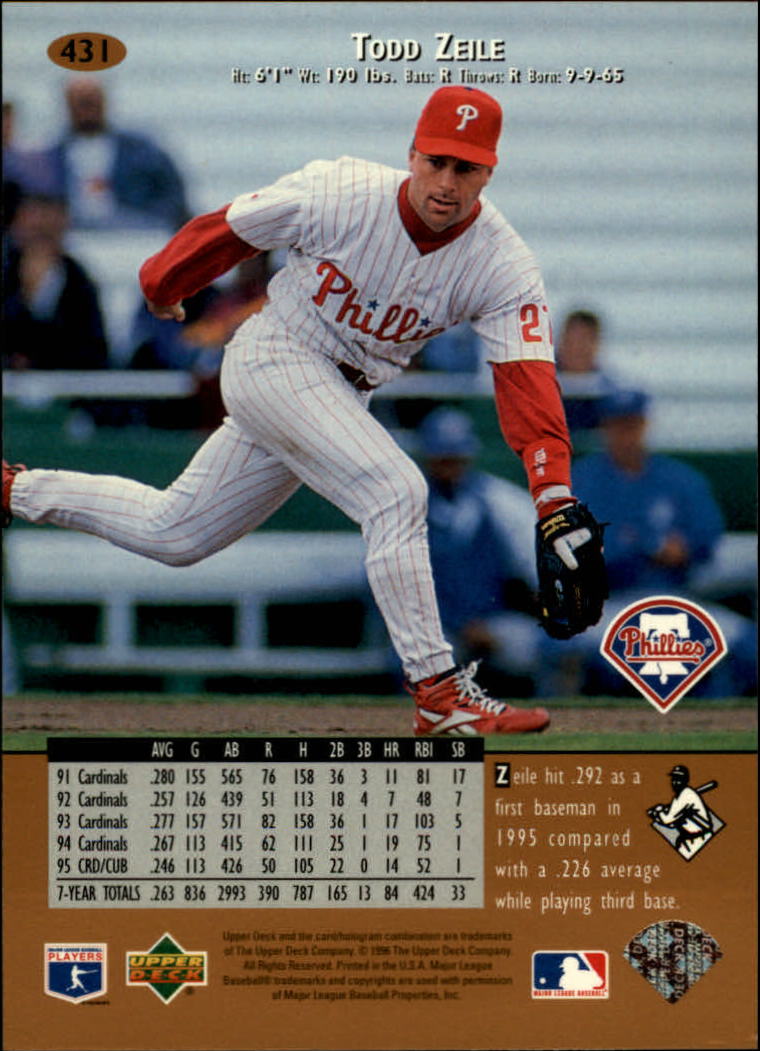 1996 Upper Deck Baseball Card Pick 251-499 - Picture 359 of 465