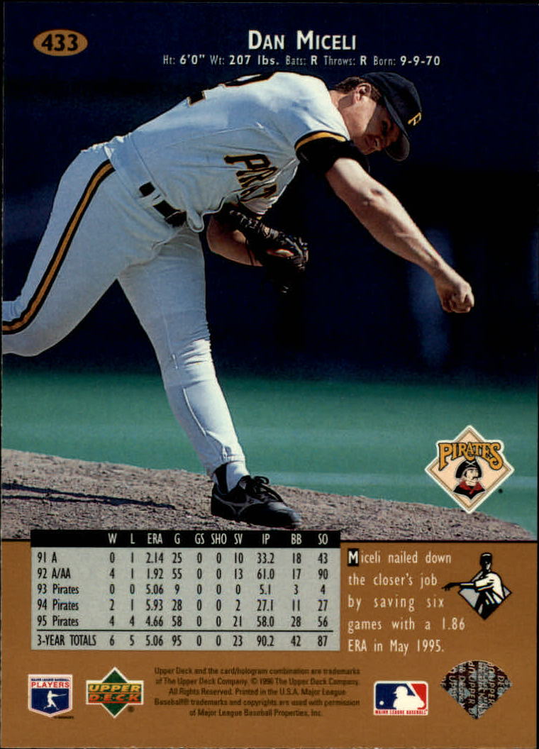 1996 Upper Deck Baseball Card Pick 251-499 - Picture 363 of 465