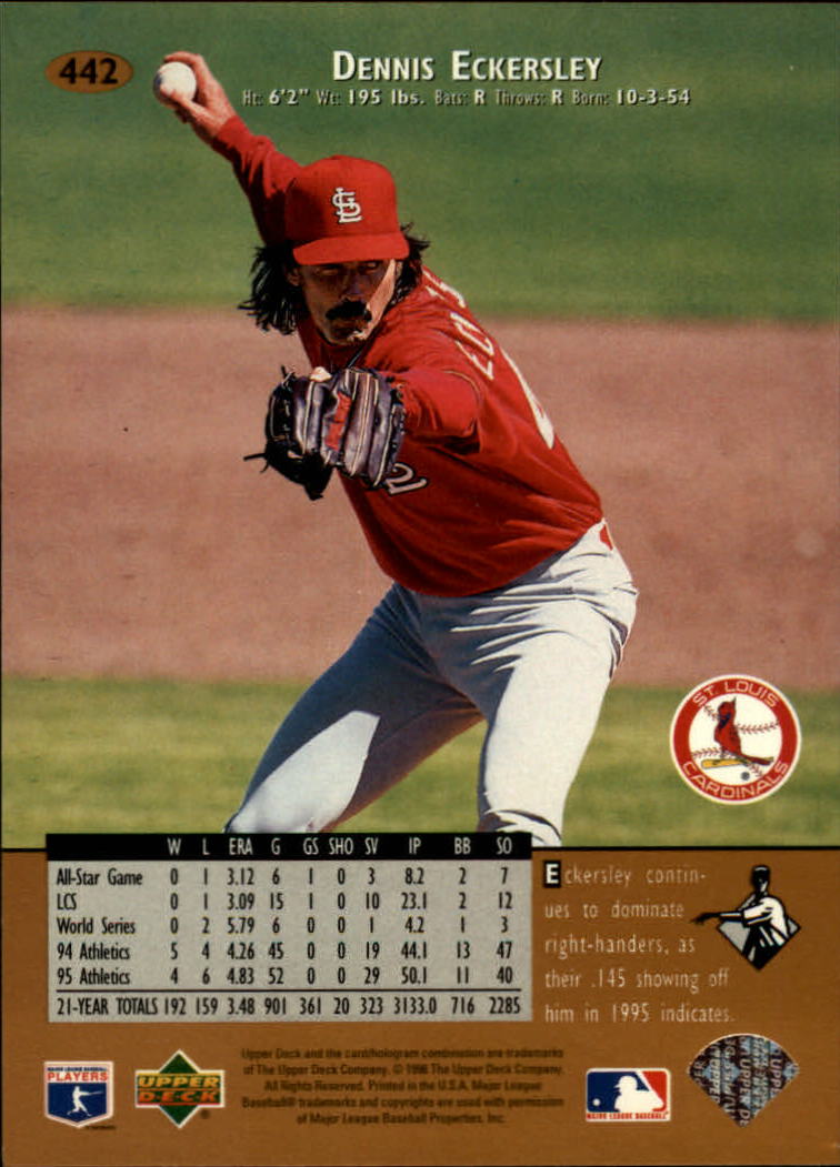 1996 Upper Deck Baseball Card Pick 251-499 - Picture 381 of 465