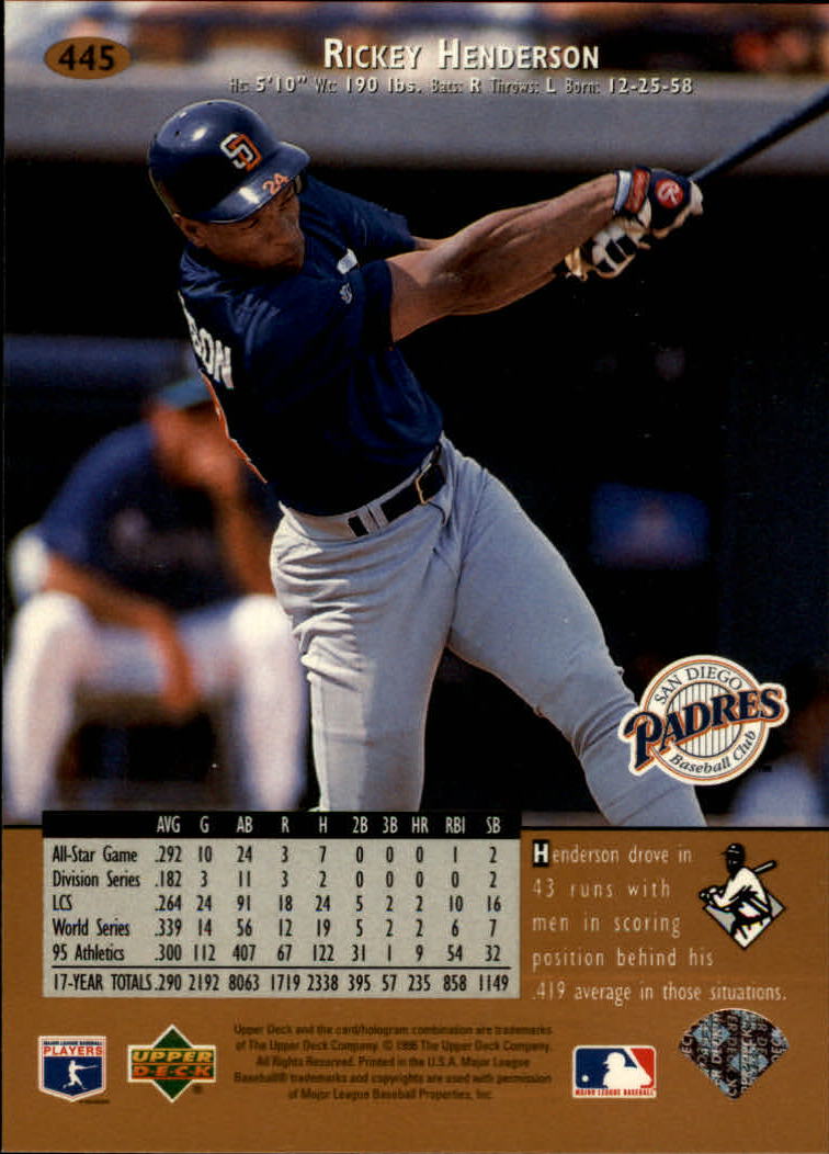 1996 Upper Deck Baseball Card Pick 251-499 - Picture 387 of 465