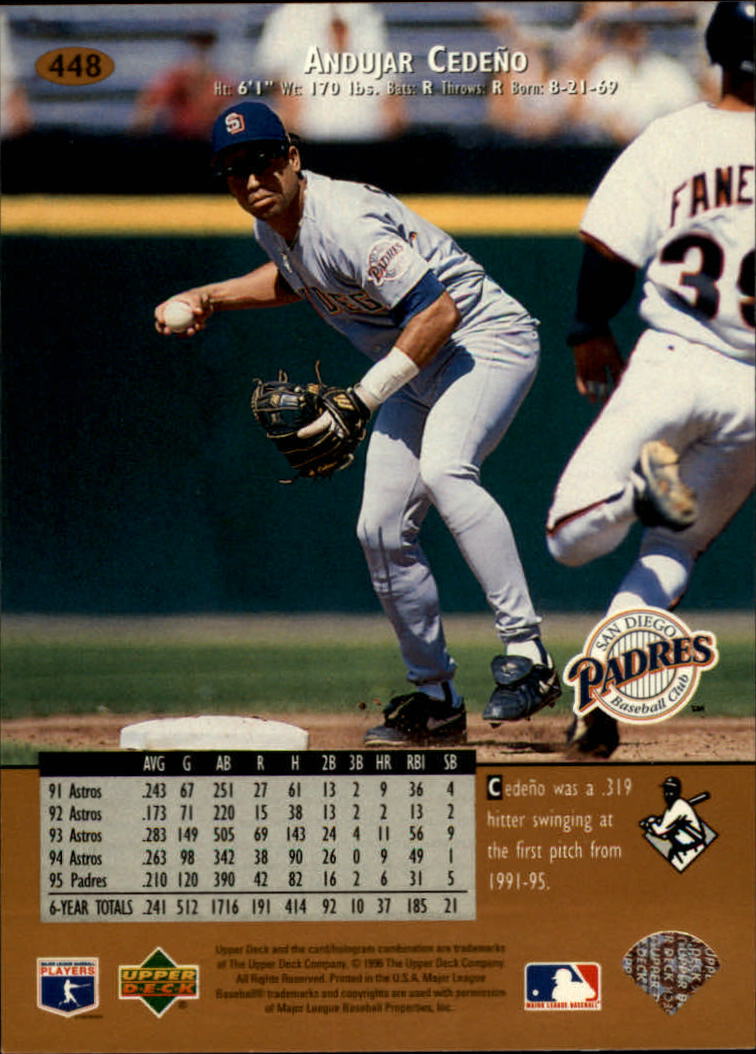 1996 Upper Deck Baseball Card Pick 251-499 - Picture 393 of 465