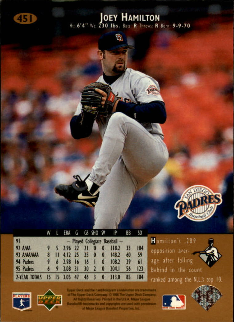 1996 Upper Deck Baseball Card Pick 251-499 - Picture 399 of 465