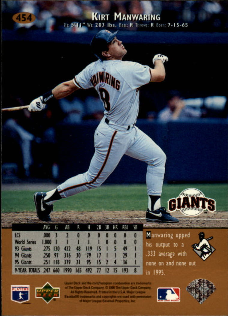 1996 Upper Deck Baseball Card Pick 251-499 - Picture 405 of 465