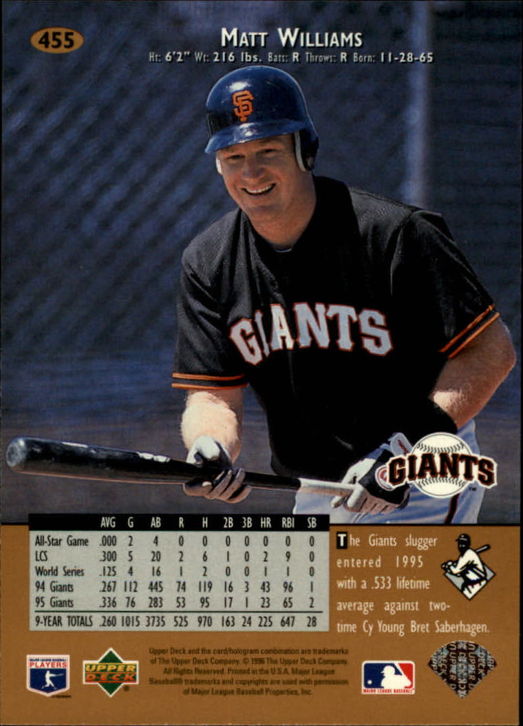 1996 Upper Deck Baseball Card Pick 251-499 - Picture 407 of 465