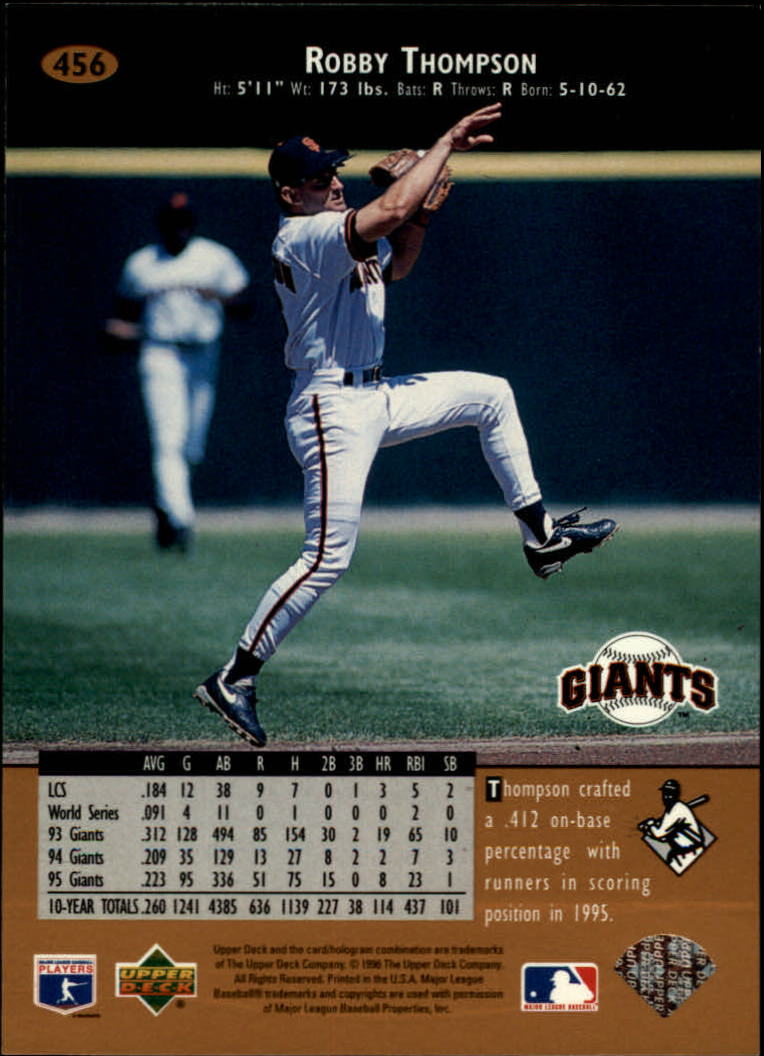 1996 Upper Deck Baseball Card Pick 251-499 - Picture 409 of 465