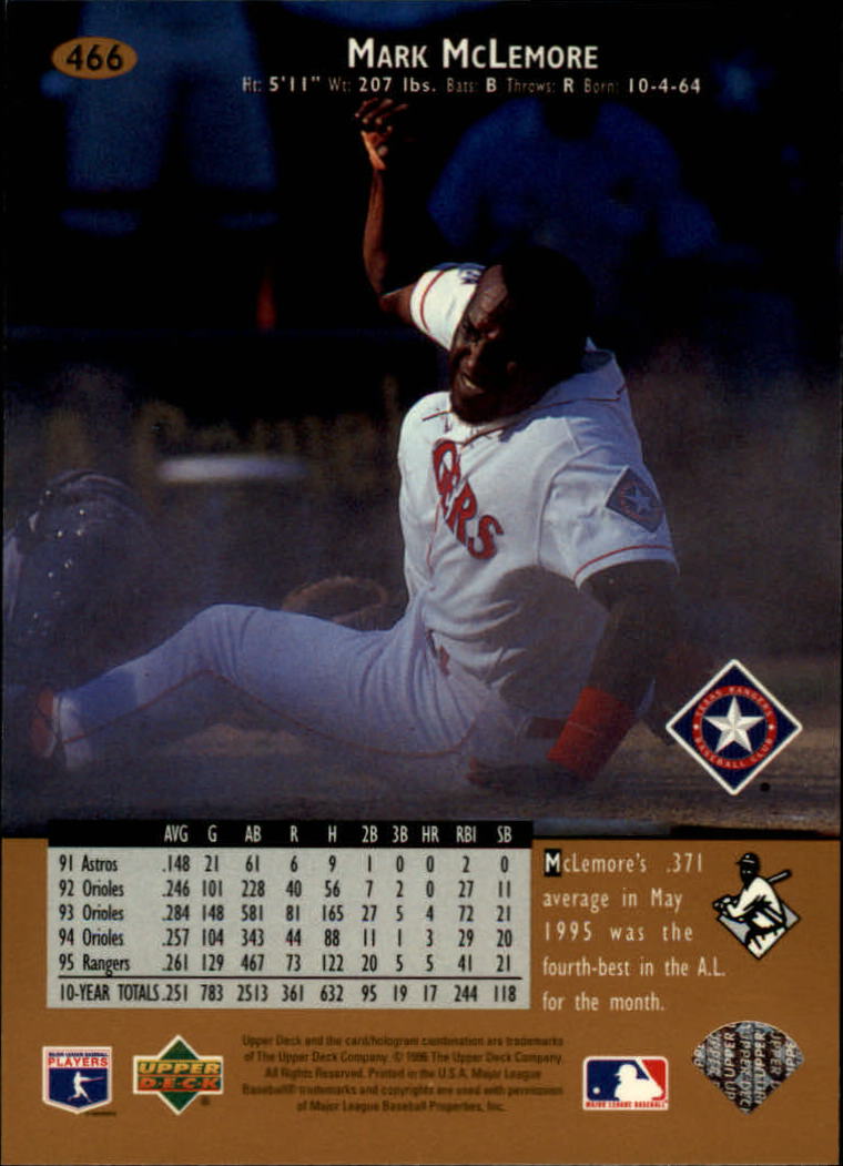 1996 Upper Deck Baseball Card Pick 251-499 - Picture 429 of 465