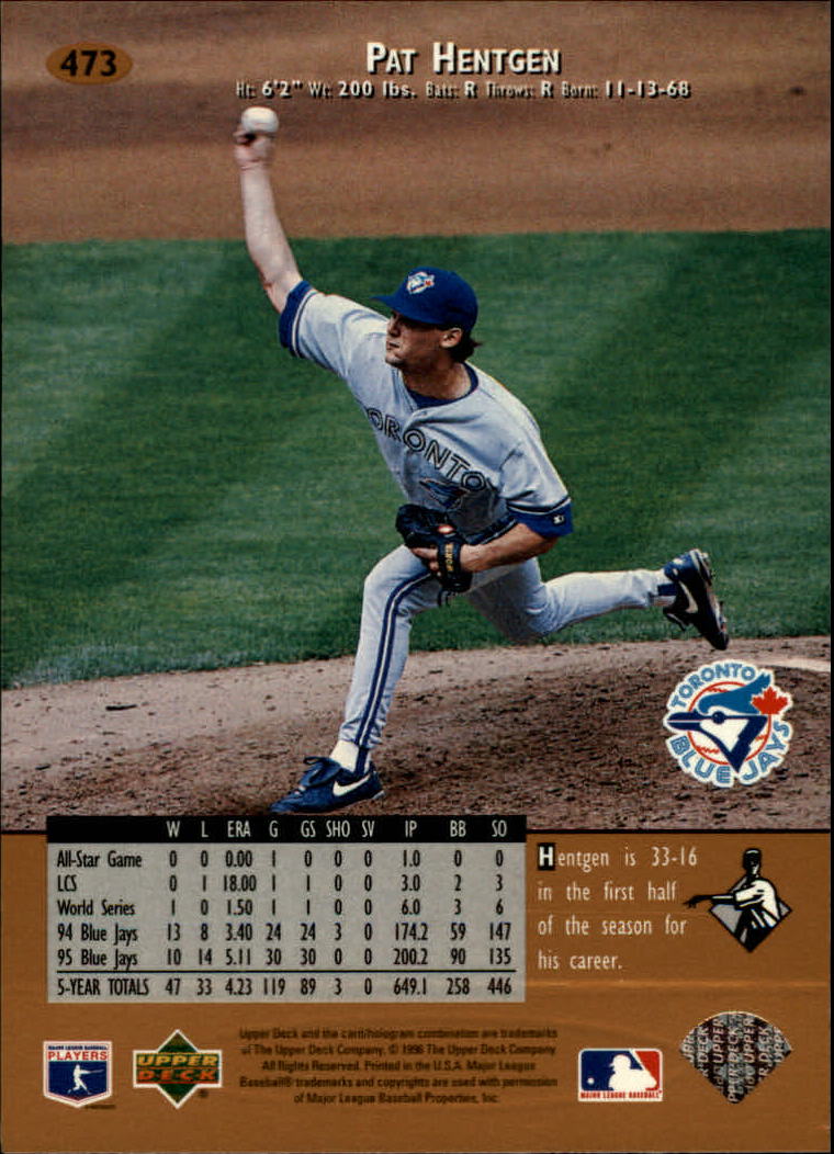 1996 Upper Deck Baseball Card Pick 251-499 - Picture 443 of 465