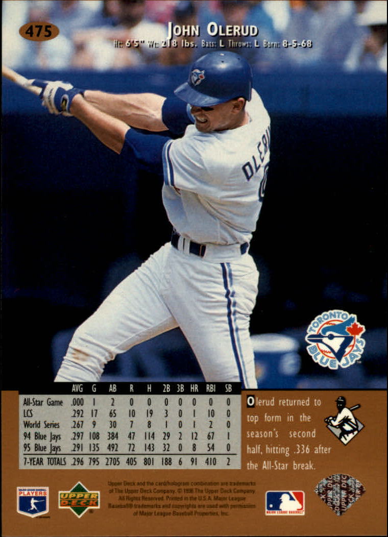 1996 Upper Deck Baseball Card Pick 251-499 - Picture 447 of 465