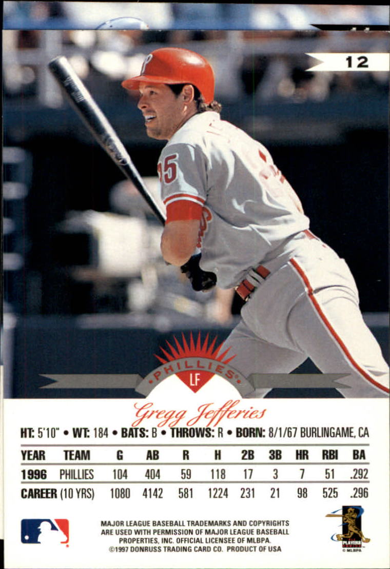 1997 Leaf Baseball "Main Set" Cards #1 to #200 - Picture 25 of 399
