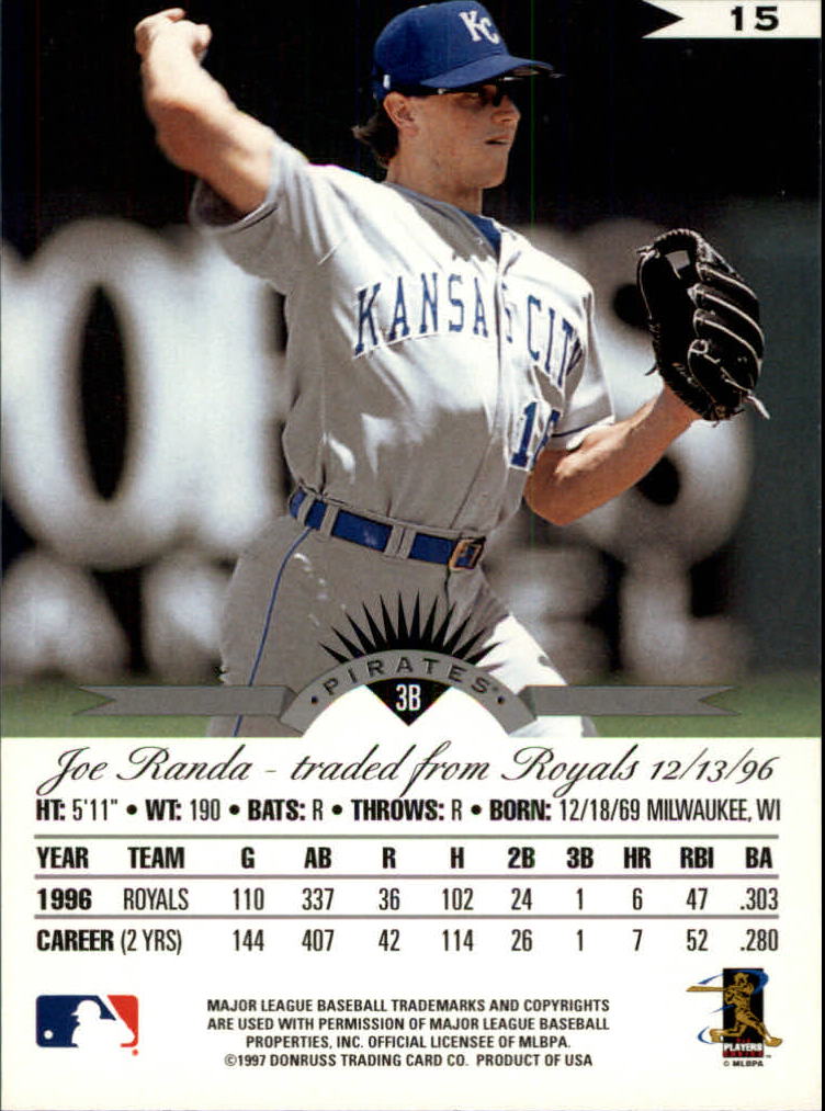 1997 Leaf Baseball "Main Set" Cards #1 to #200 - Picture 31 of 399