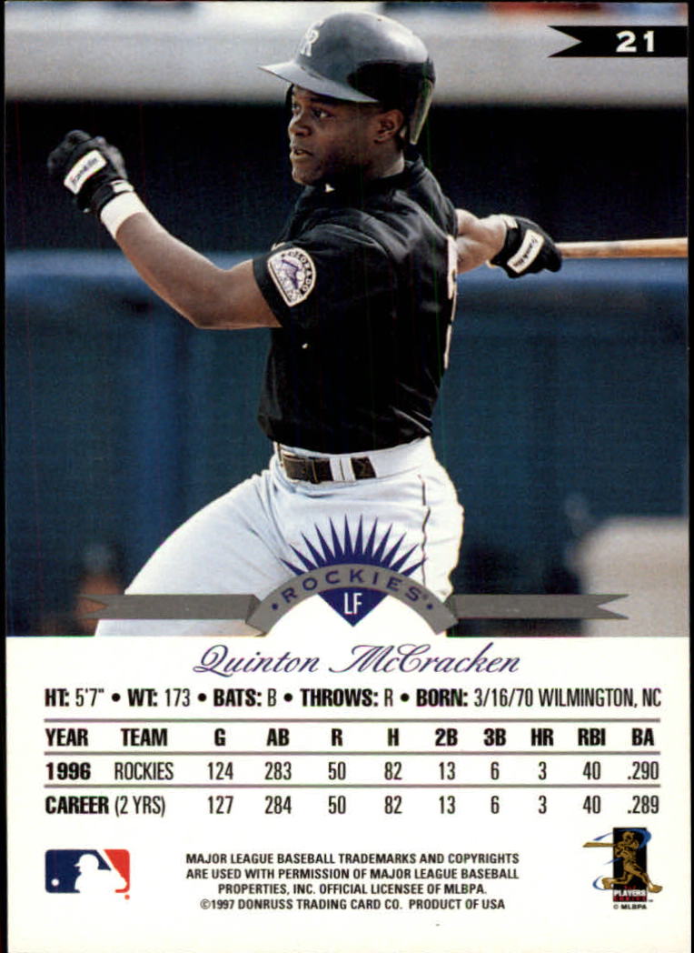 1997 Leaf Baseball "Main Set" Cards #1 to #200 - Picture 43 of 399